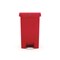 Rubbermaid Commercial Streamline 13-Gallon Front Step Style Resin Step-On Container - Red
